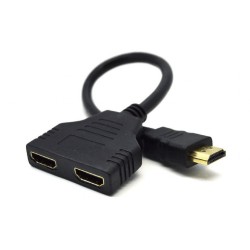 SPLITTER video GEMBIRD, split HDMI la 2 monitoare, conector intrare: HDMI (T); conector iesire: HDMI (M) x 2, pasiv, "DSP-2PH4-0