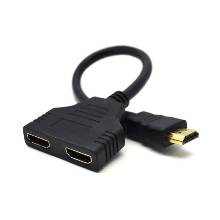 SPLITTER video GEMBIRD, split HDMI la 2 monitoare, conector intrare: HDMI (T); conector iesire: HDMI (M) x 2, pasiv, "DSP-2PH4-0