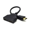 SPLITTER video GEMBIRD, split HDMI la 2 monitoare, conector intrare: HDMI (T); conector iesire: HDMI (M) x 2, pasiv, "DSP-2PH4-0