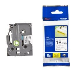 Banda Laminata WB Black on White, TZS241-WB, 18mm, compatibil cu Brother P-Touch D400|D450|D600VP|E300VP|E550WVP|H500|P700|P750W