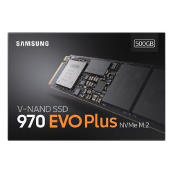 SSD SAMSUNG, Gen3 x 4, 970 EVO plus, 500 GB, M.2, PCIe Gen3.0 x4, V-Nand 3bit MLC, R/W: 3500/3200 MB/s, "MZ-V7S500BW"