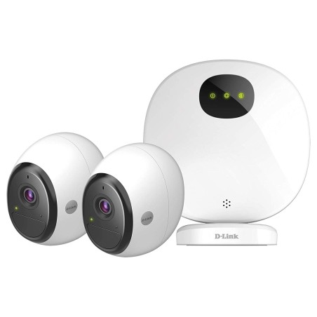 KIT CAMERA IP D-Link, 2 x camera DCS-2802 + 1 x HUB, cube, pt. ext, dist. IR 7.5 m, tip lentila fixa 1.9 mm, 2Mpx, wi-fi, mic , 