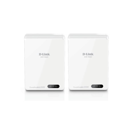 KIT ADAPTOR POWERLINE D-LINK tehnologie AV2, AV2000, pana la 1900Mbps, 1 port Gigabit, 2 buc., "DHP-701AV" (timbru verde 2 lei)