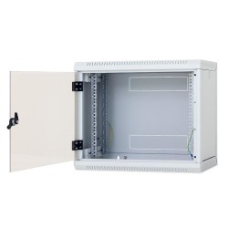 TRITON RACK de PERETE 12U 400mm adancime usa sticlapanouri laterale detasabile, sectiuni acces cabluri sus/jos.spate securizare 