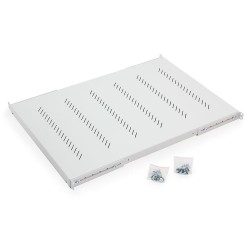 RAFT FIX perforat TRITON 1U, pt rack 19 inch, adancime 350 mm, sarcina maxima 40 Kg, gri, "RAC-UP-350-A1"