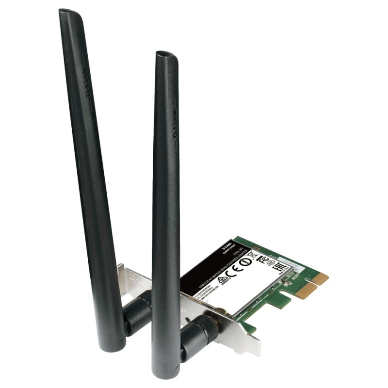 PLACA RETEA D-LINK , intern wireless 2.4 GHz | 5 GHz, PCI-E, port, 867 Mbps, antena externa x 2, "DWA-582"