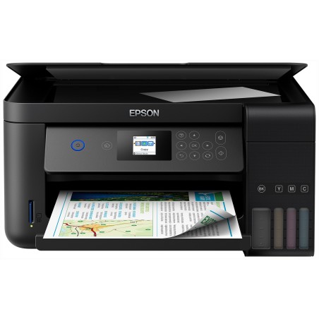 Multifunctional Inkjet CISS Color Epson L4160, A4, Functii:Impr|Scan|Cop,Viteza Print Mono:33 ppm,Viteza Print color:15 ppm,Cone