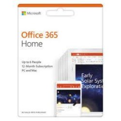 LICENTA retail MICROSOFT, tip Office 365 Home pt PC si Mac, 64/32 biti, engleza, 6 utilizatori, valabilitate 1 an, utilizare Hom