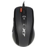 MOUSE A4tech, gaming, cu fir, USB, optic, 2000 dpi, butoane/scroll 6/1, buton selectare viteza, negru, "X-710BK" (timbru verde 0