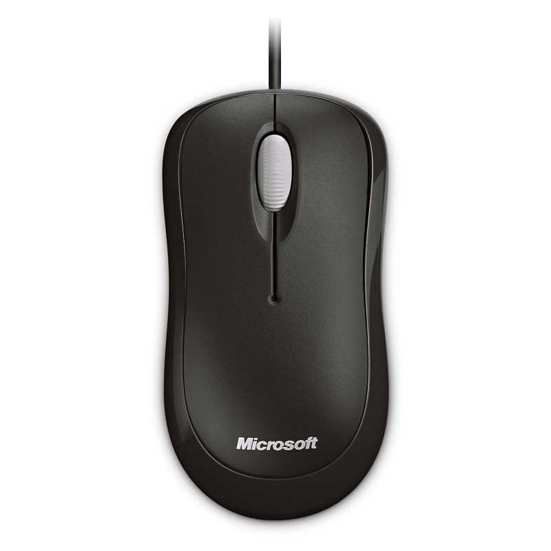 MOUSE MICROSOFT, "Basic", PC sau NB, cu fir, USB, optic, 800 dpi, butoane/scroll 3/1, , negru, "P58-00057" (timbru verde 0.18 le