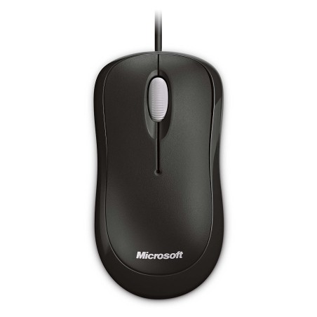 MOUSE MICROSOFT, "Basic", PC sau NB, cu fir, USB, optic, 800 dpi, butoane/scroll 3/1, , negru, "P58-00057" (timbru verde 0.18 le