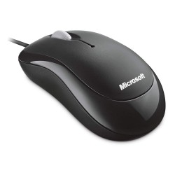 MOUSE MICROSOFT, "Basic", PC sau NB, cu fir, USB, optic, 800 dpi, butoane/scroll 3/1, , negru, "P58-00057" (timbru verde 0.18 le