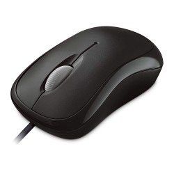 MOUSE MICROSOFT, "Basic", PC sau NB, cu fir, USB, optic, 800 dpi, butoane/scroll 3/1, , negru, "P58-00057" (timbru verde 0.18 le