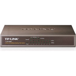 SWITCH PoE TP-LINK  8 porturi 10/100Mbps (4 PoE), IEEE 802.3af, carcasa metalica "TL-SF1008P" (timbru verde 2 lei)