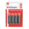 BATERIE VERBATIM  AA (R6), 1.5V alcalina,  4 buc., "49921" (timbru verde 0.32 lei)