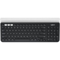 TASTATURA LOGITECH wireless &amp; bluetooth, multimedia, 1 singur receiver, negru &amp; argintiu, "K780" "920-008042"  (timbru v
