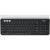 TASTATURA LOGITECH wireless &amp; bluetooth, multimedia, 1 singur receiver, negru &amp; argintiu, "K780" "920-008042"  (timbru v