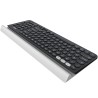 TASTATURA LOGITECH wireless &amp; bluetooth, multimedia, 1 singur receiver, negru &amp; argintiu, "K780" "920-008042"  (timbru v