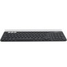 TASTATURA LOGITECH wireless &amp; bluetooth, multimedia, 1 singur receiver, negru &amp; argintiu, "K780" "920-008042"  (timbru v