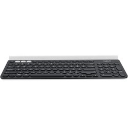TASTATURA LOGITECH wireless &amp; bluetooth, multimedia, 1 singur receiver, negru &amp; argintiu, "K780" "920-008042"  (timbru v