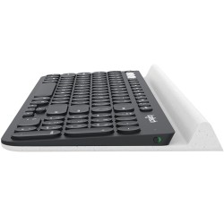 TASTATURA LOGITECH wireless &amp; bluetooth, multimedia, 1 singur receiver, negru &amp; argintiu, "K780" "920-008042"  (timbru v