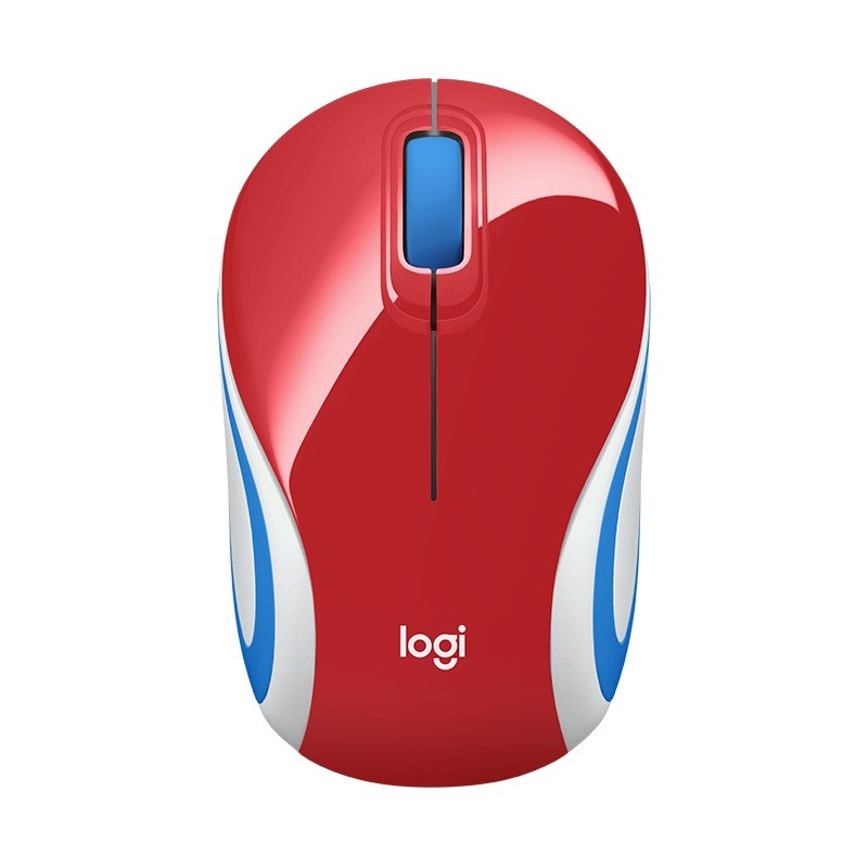 MOUSE LOGITECH, "M187", PC sau NB, wireless, 2.4GHz, optic, 1000 dpi, butoane/scroll 3/1, , rosu, "910-002732" (timbru verde 0.1