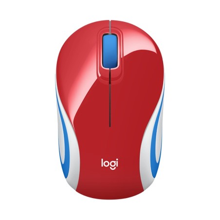 MOUSE LOGITECH, "M187", PC sau NB, wireless, 2.4GHz, optic, 1000 dpi, butoane/scroll 3/1, , rosu, "910-002732" (timbru verde 0.1