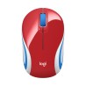 MOUSE LOGITECH, "M187", PC sau NB, wireless, 2.4GHz, optic, 1000 dpi, butoane/scroll 3/1, , rosu, "910-002732" (timbru verde 0.1