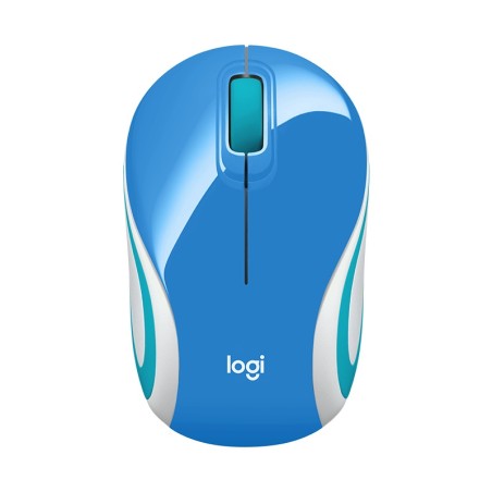 MOUSE LOGITECH, "M187", PC sau NB, wireless, 2.4GHz, optic, 1000 dpi, butoane/scroll 3/1, , albastru, "910-002733" (timbru verde