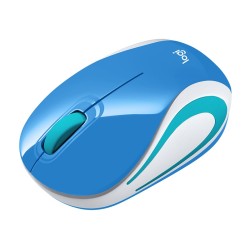 MOUSE LOGITECH, "M187", PC sau NB, wireless, 2.4GHz, optic, 1000 dpi, butoane/scroll 3/1, , albastru, "910-002733" (timbru verde