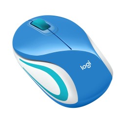 MOUSE LOGITECH, "M187", PC sau NB, wireless, 2.4GHz, optic, 1000 dpi, butoane/scroll 3/1, , albastru, "910-002733" (timbru verde