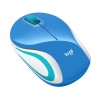 MOUSE LOGITECH, "M187", PC sau NB, wireless, 2.4GHz, optic, 1000 dpi, butoane/scroll 3/1, , albastru, "910-002733" (timbru verde