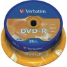 DVD-R VERBATIM  4.7GB, 120min, viteza 16x,  25 buc, Single Layer, spindle, "Matt Silver" "43522"