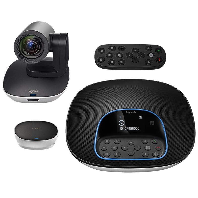 KIT CONFERINTA LOGITECH, Camera Web HD 1080p + Difuzor cu multiple functii, "GROUP Video ConferenceCam" "960-001057" (timbru ver