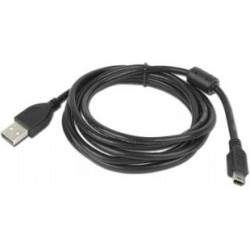 CABLU alimentare si date GEMBIRD, pt. smartphone, USB 2.0 (T) la Mini-USB 2.0 (T), 1.8m, premium, conectori auriti, negru, "CCF-