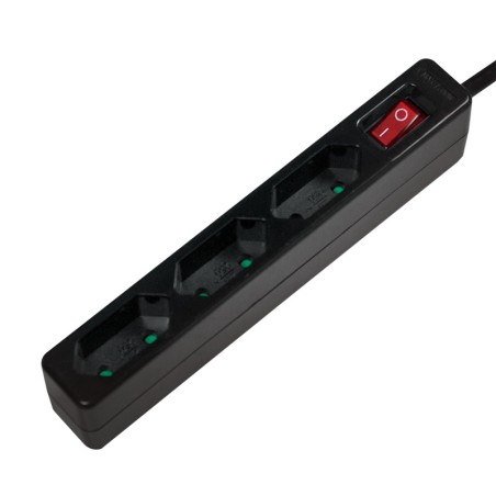 PRELUNGITOR LOGILINK, Euro skt x 3, conectare prin Schuko (T), cablu 1.5 m, 7.5 A, protectie contact accidental, negru, "LPS230B