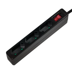 PRELUNGITOR LOGILINK, Euro skt x 3, conectare prin Schuko (T), cablu 1.5 m, 7.5 A, protectie contact accidental, negru, "LPS230B