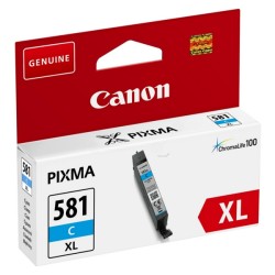 Cartus Cerneala Original Canon Cyan, CLI-581XLC, pentru Pixma TR7550|TR8550|TS6150|TS6250|TS705|TS8150|TS8250|TS9150|TS9155|TS95