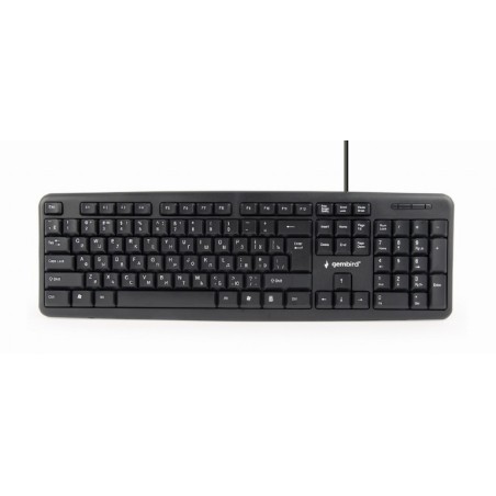 TASTATURA GEMBIRD USB, 104 taste, caractere rusesti, black, "KB-U-103-RU"  (timbru verde 0.8 lei)