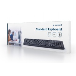 TASTATURA GEMBIRD USB, 104 taste, caractere rusesti, black, "KB-U-103-RU"  (timbru verde 0.8 lei)