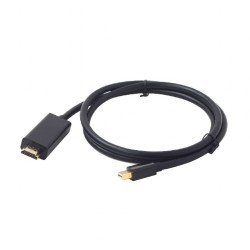CABLU video GEMBIRD, adaptor Mini-DisplayPort (T) la HDMI (T), 1.8m, rezolutie maxima 4K UHD (3840 x 2160) la 30 Hz, negru, "CC-