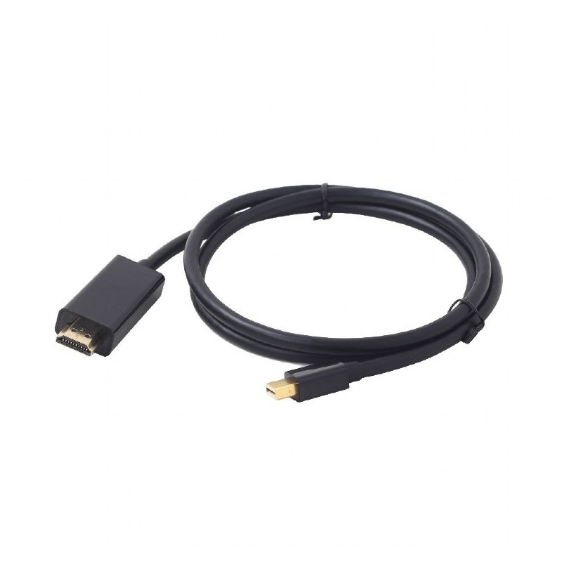 CABLU video GEMBIRD, adaptor Mini-DisplayPort (T) la HDMI (T), 1.8m, rezolutie maxima 4K UHD (3840 x 2160) la 30 Hz, negru, "CC-