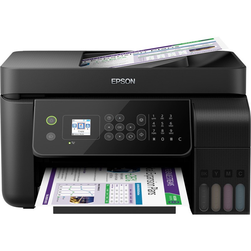 Multifunctional Inkjet CISS Color Epson L5190,A4,Functii:Impr|Scan|Cop|Fax,Vit Print Mono:33 ppm,Vit Print color:33 ppm,Conectiv