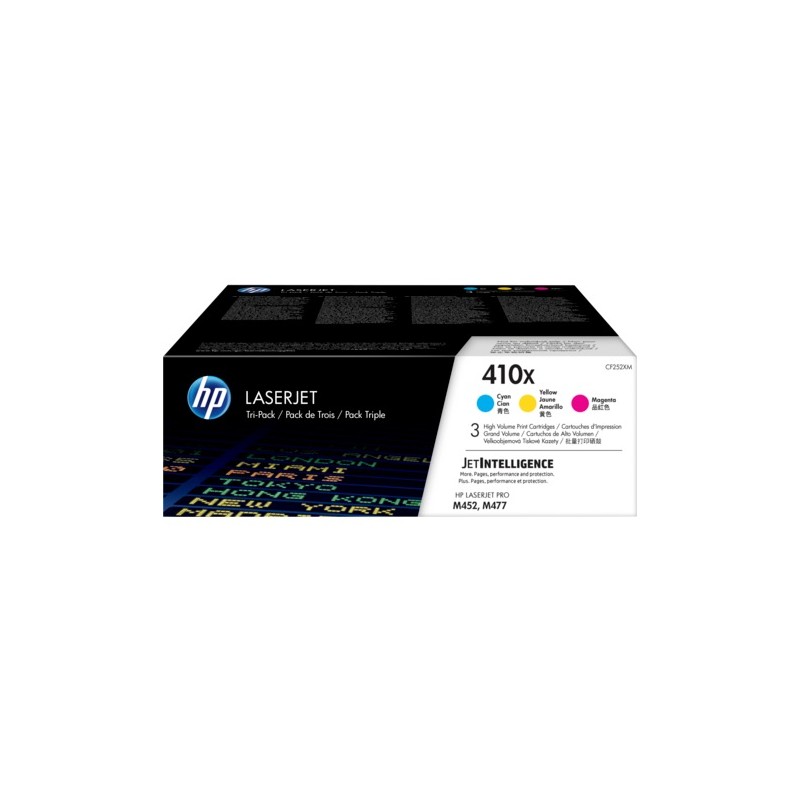 Combo-Pack Original HP CMY, nr.410X, pentru M377|M452|M477, 3X5K, (timbru verde 1.2 lei) , "CF252XM"