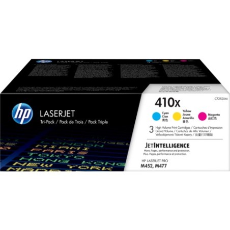 Combo-Pack Original HP CMY, nr.410X, pentru M377|M452|M477, 3X5K, (timbru verde 1.2 lei) , "CF252XM"