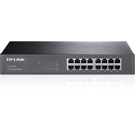 SWITCH TP-LINK 16 porturi Gigabit, carcasa metalica, rackabil "TL-SG1016D" (timbru verde 2 lei)
