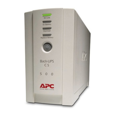UPS APC,"Back-UPS CS",Line Int. cu management,mini tower,500VA/300W,IECx4,1xRBC2,LED,11-20 min. "BK500EI",prelung garantie(WBEXT