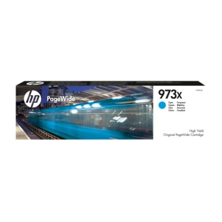 Cartus Cerneala Original HP Cyan, nr.973x, pentru PageWide Pro 452|Pro 477, , (timbru verde 0.15 lei), "F6T81AE"