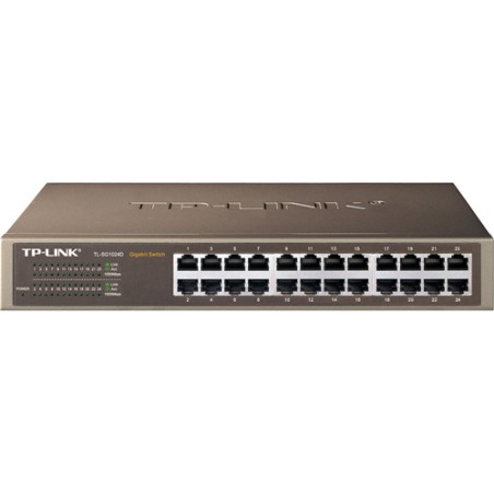 SWITCH TP-LINK 24 porturi Gigabit, carcasa metalica, rackabil "TL-SG1024D" (timbru verde 2 lei)
