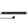PDU LOGILINK 1U pt. rack 19 inch, 7 prize Schuko, intrare Schuko, max 16 A, protectie supratensiune, on/off, 2 m, "PDU7C01" (tim